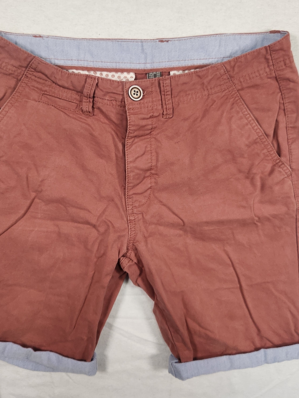 Primark Men's Dusty Rose Flat Front Shorts